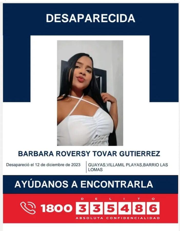 Se cumple un año de la desaparición de Bárbara Tovar en Villamil Playas